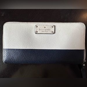 Kate Spade Large blue & cream wallet.